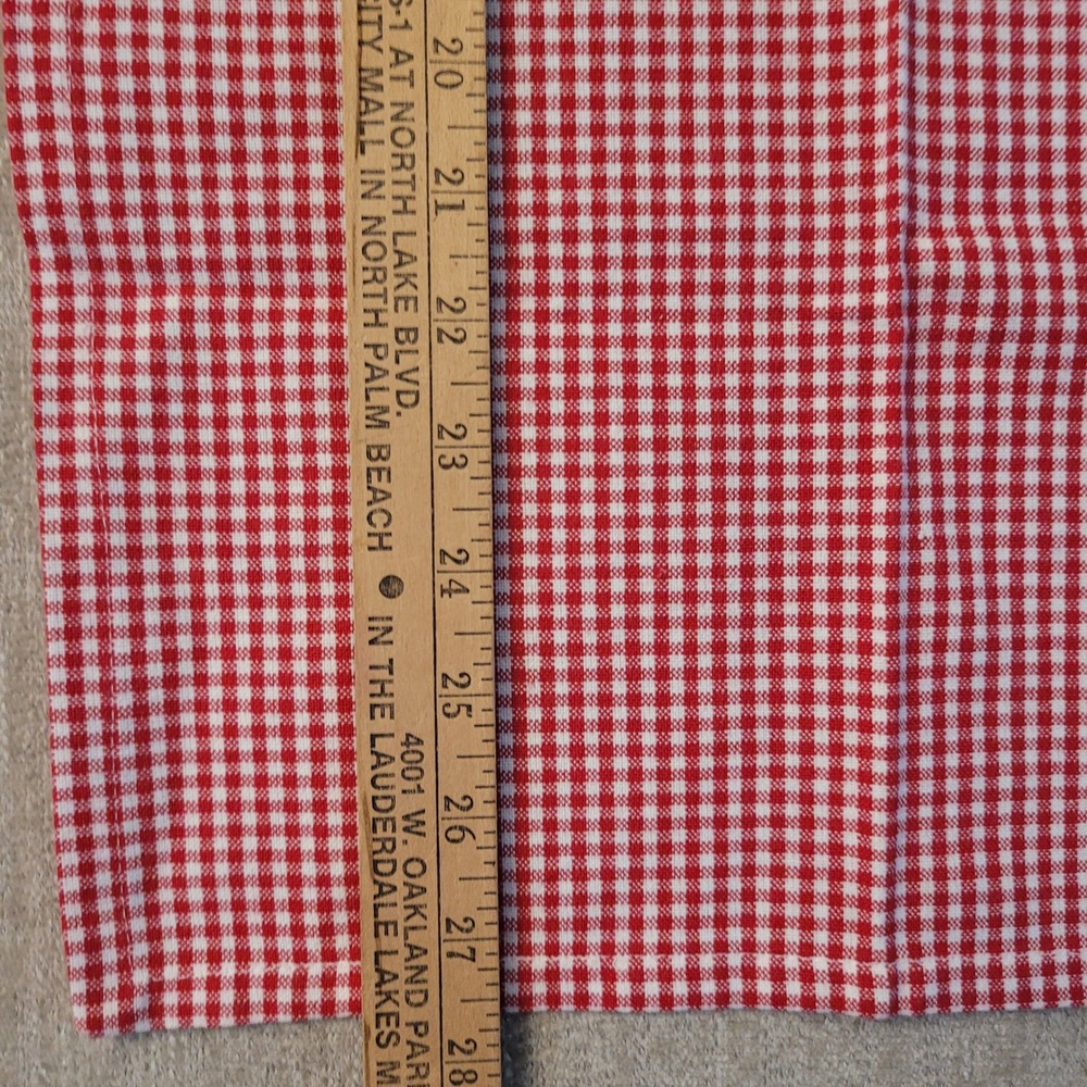Crate & Barrel Dishtowel Set Red White Small Check Gingham Cotton Kitchen 2pc - Picture 5 of 8